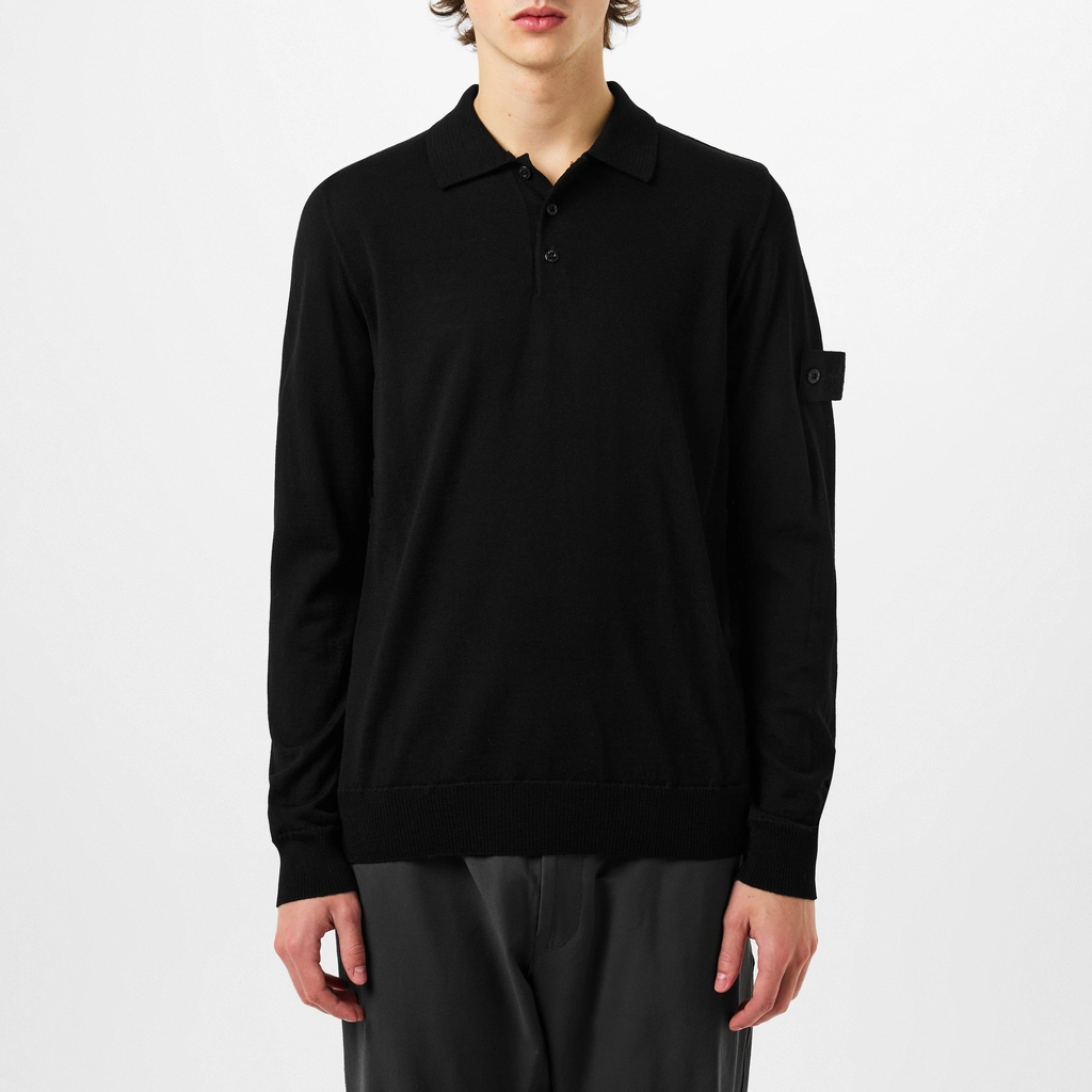 Stone Island Ghost Knit Polo Shirt - Nero V0029